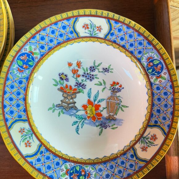 Minton Chinese Garden handpainted soup bowls - Picture 2 of 4